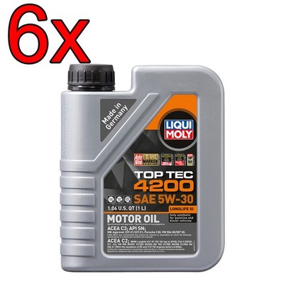 [Case of 6] LIQUI MOLY Top Tec 4200 New Generation SAE 5W-30 Engine Motor Oil 1L