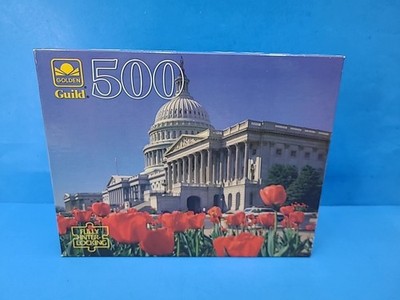 Vintage Golden Guild 500 Piece US Capital Puzzle 15.5 x 18 Factory Sealed