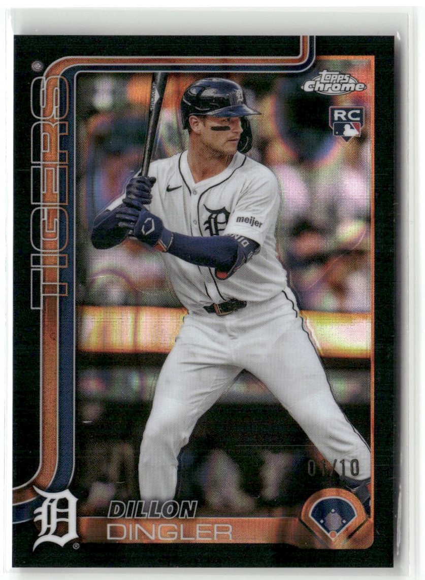2025 Topps Chrome #274 Dillon Dingler Rookie Black Lava Refractor 1/10 RC