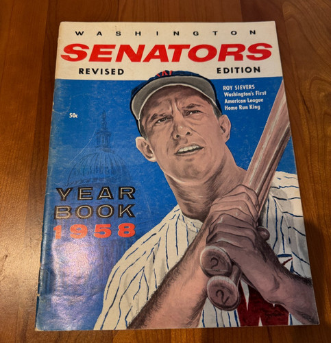 RARE! 1958 Washington Senators Revised Baseball Yearbook