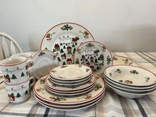 Jamestown China 20-Piece Dinnerware Set 'The Joy of Christmas' Collection