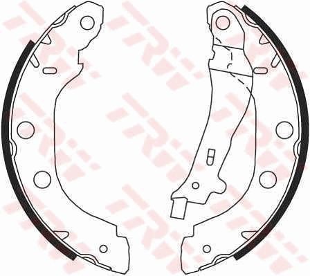TRW GS8655 Bremsbackensatz Hinten Passend FüR Nissan Renault-image