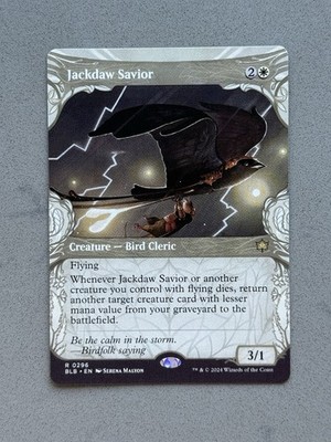 Jackdaw Savior (Showcase) - 296 - MTG Bloomburrow BLB - NM