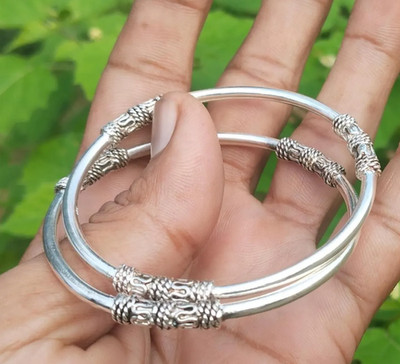 Set of 2 Stacking Bangle, 925 Sterling Silver, Handmade Bangle, West Indian BB01