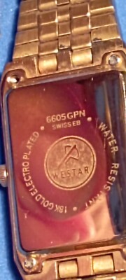 WESTAR QUARTZ 18K GOLD ELECTRO PLATED 3АТМ WATER RESISTANT SWISS