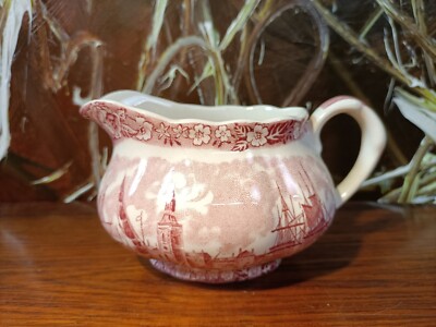 PALISSY England THAMES RIVER SCENES in  rot -  vintage Milchkännchen