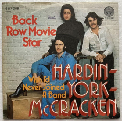 Hardin-York-McCracken - Back Row Mowie Star - 7'' near mint