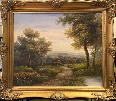 C. ''Bill'' Freeman (American), VTG Mid-20th C O/C ''River Landscape'', Signed!