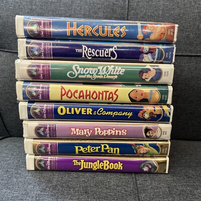 Lot of 8 Disney VHS tapes Clamshell masterpiece collections | eBay