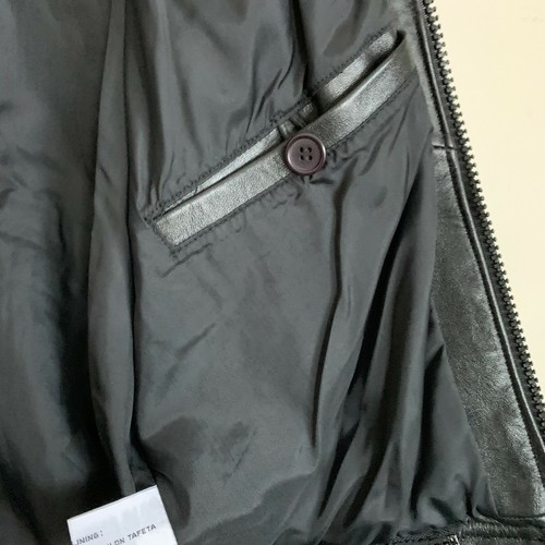 Spartan by Rocky Mens Moto Jacket Zip Black Leather Red Gray Trim Lined Sz 40/S - Picture 9 of 12