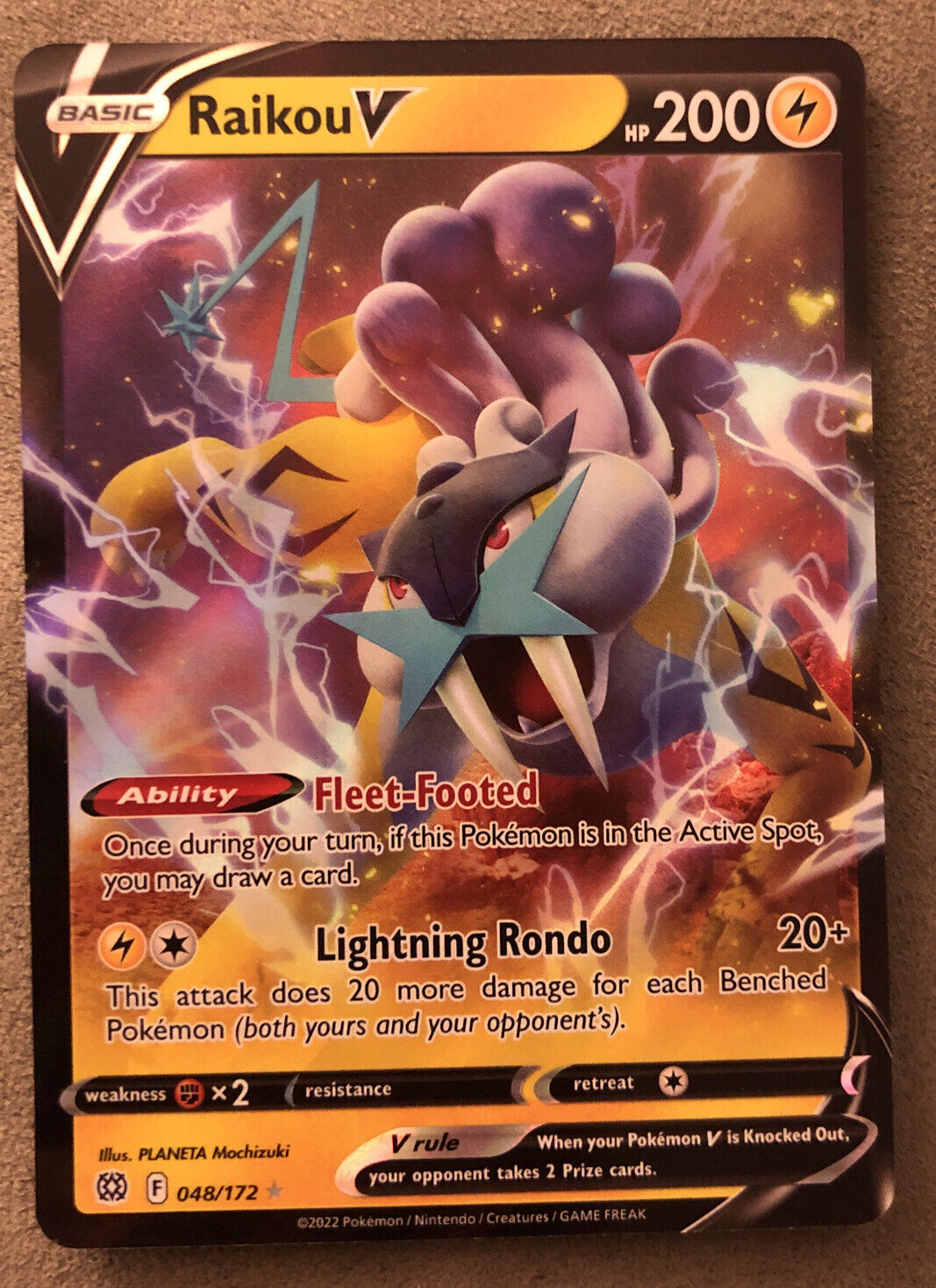 Raikou-V 2022 Pokémon TCG (48/172)