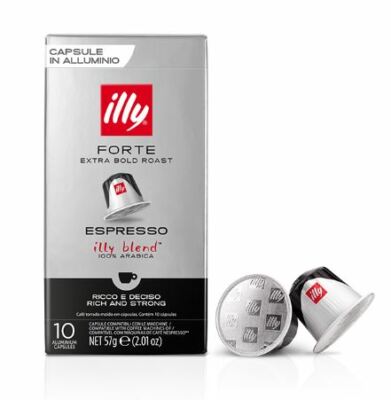 100 ILLY FORTE Espresso Capsules Compatible Nespresso Extra Bold Machines