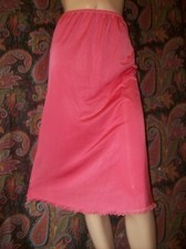 Vintage Valair Pink Nylon Tricot A-line Half Slip S 28"