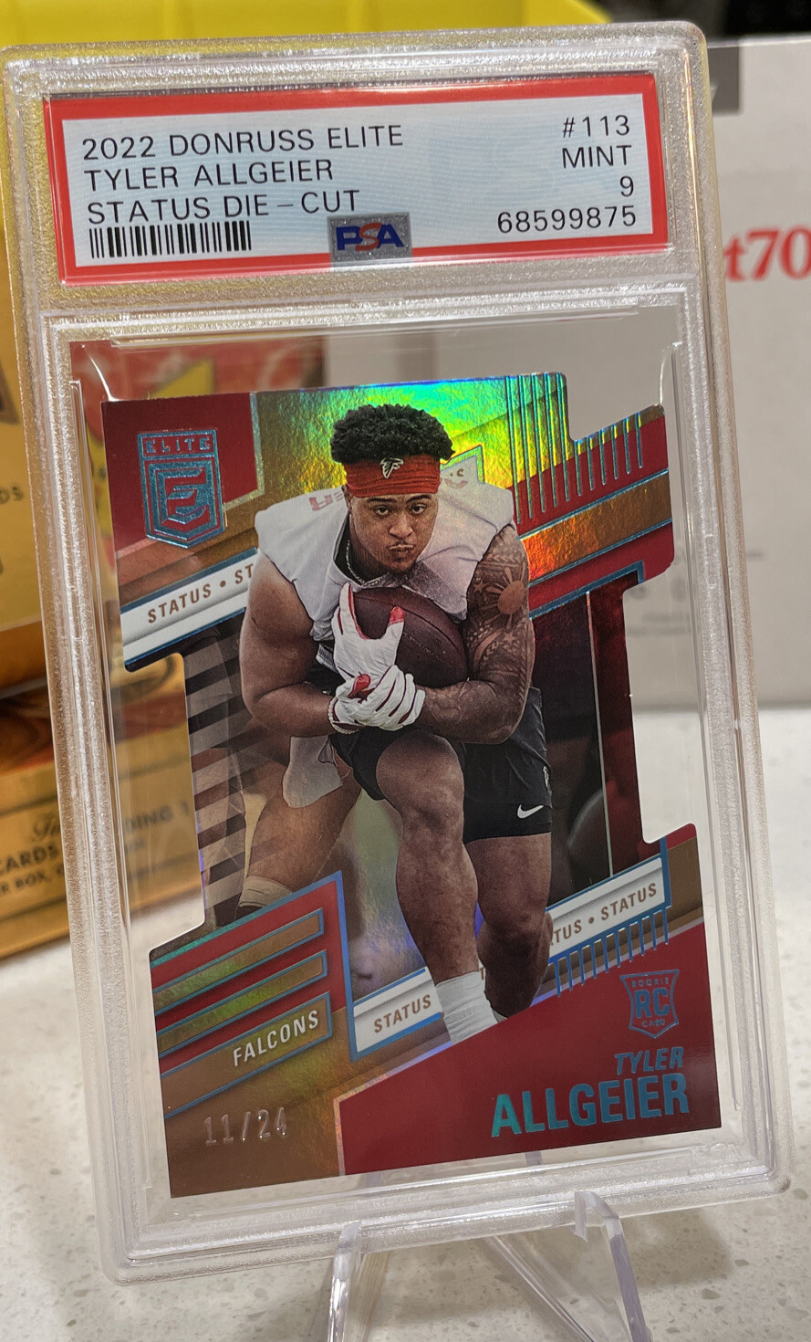 Tyler Allgeier Panini Donruss Elite #113 Status Die-Cut