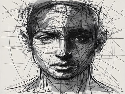 Expressive lines metal art print 4 x 6 inches