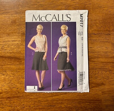 McCall's Pattern # M7017 E5 Misses/Plus Size Tops/Skirts/Belt Sizes 14-22 New