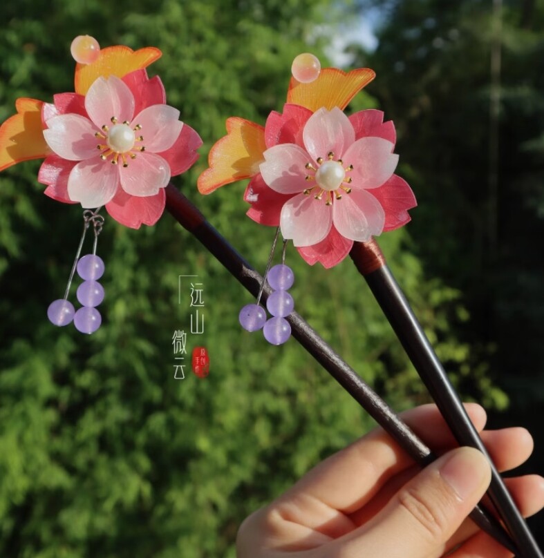 Kamisama Kiss Momozono Nanami Kanzashi Hairpin Handmade Hair