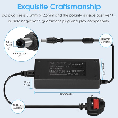 DC 24V6A/32V5A/48V5A Power Supply AC100-240V to DC Power Adapter for Amplifiers - Bild 2 von 13