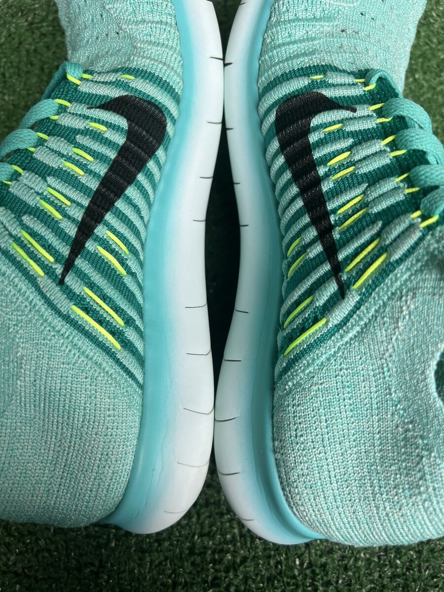 Nike Free Rn FlyKnit Turquoise Blue Running Sneakers Womens Nike Free Rn FlyKnit Turquoise Blue Running Sneakers Womens