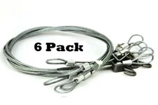 6 Pack Minnesota Brand 15 Foot Slide Wires Or Drowning Cables Trapping Supplies