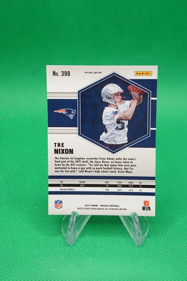 2021 Mosaic Base Rookies Mosaic Reactive Orange #398 Tre Nixon TL4 - Image 2 of 2