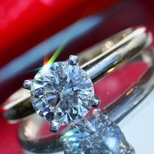 14k yellow gold engagement ring 1.03ct diamond solitaire sz 5 handmade 2.2g N288