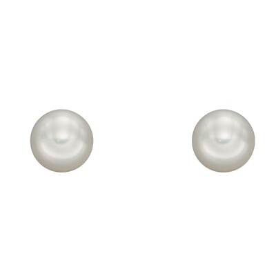 5mm Round Pearl Stud Earrings British Made 9ct Yellow Gold 375 Hallmarked