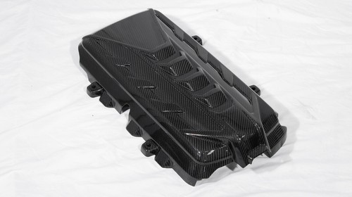 Real Carbon Fiber Engine Cover For 2020-2024 Chevrolet Corvette C8 Black NEW - Picture 10 of 24