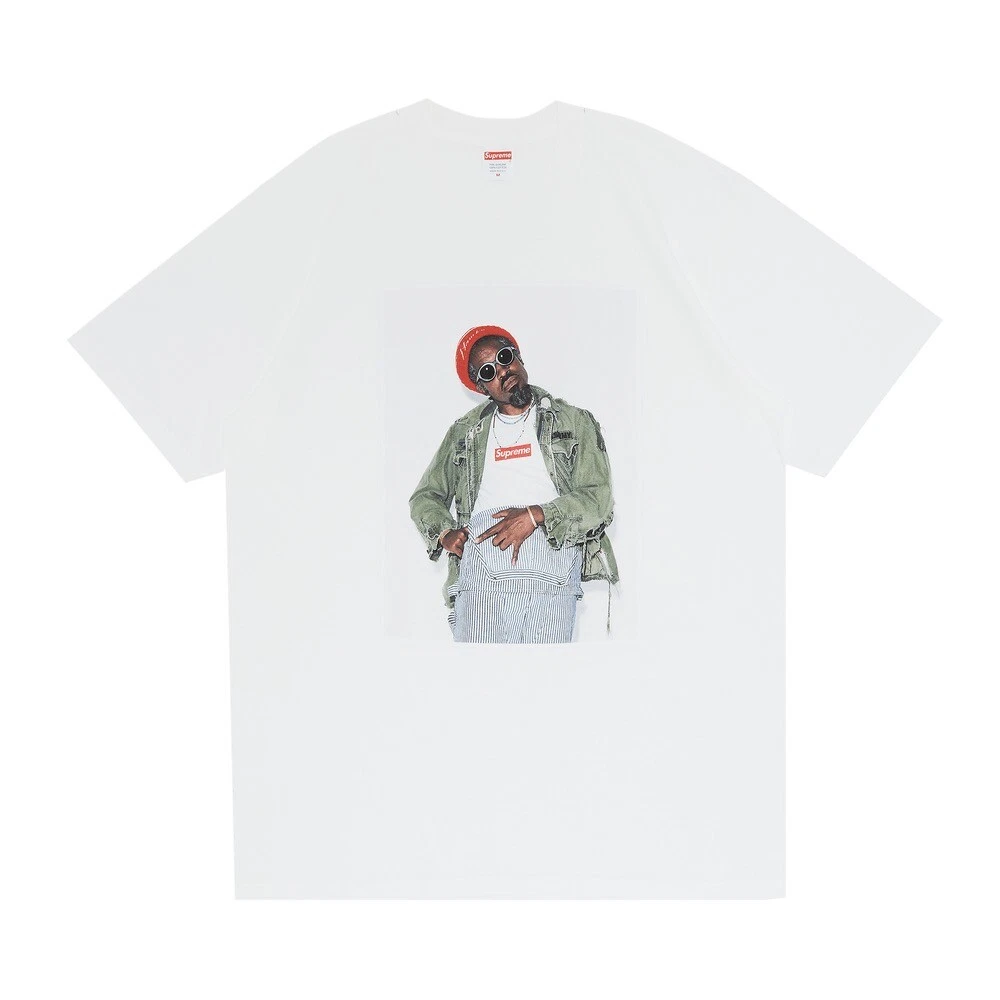 T shirt logo Supreme Andre 3000 boîte blanc homme moyen M