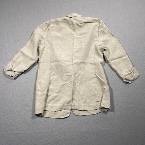 Michael Kors Women's Blazer Size 10 Linen Beige 3/4 Sleeve Business Career - Picture 12 of 13