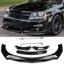 Front Bumper Chin Lip Splitter Spoiler Body Kits + Strut Rods For Dodge Avenger