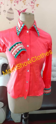 western show shirts women for Horse Riding Show, Horsemanship Shirt For show - Picture 3 of 6