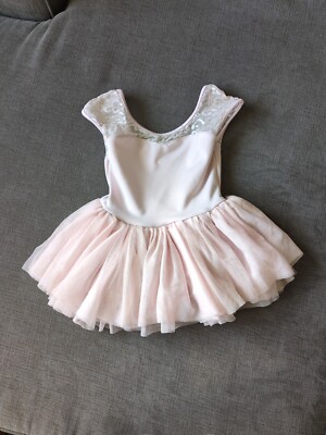Mirella Girls Pink Rhinestone Tutu Leotard Size 2-4 Toddler