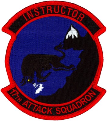 USAF 17th ATTACK SQUADRON PATCH - INSTRUCTOR