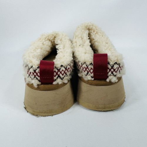 Ugg Tazz Braid Cream Sheepskin Platform Slip On Sherpa Clogs Women’s Size 7.5 - Picture 5 of 11