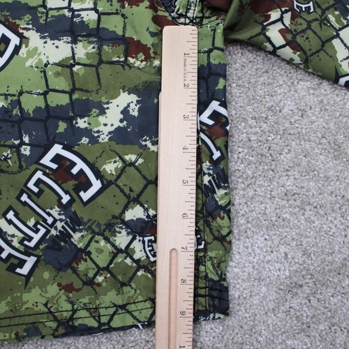 MMA Elite Shorts Mens Medium Green Lined Wrestling Y2K Wrestling w/ 9" inseam - Picture 4 of 11