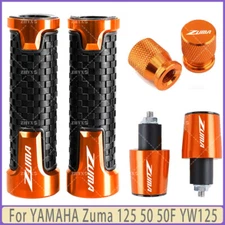 Orange-For YAMAHA Zuma 125 50F Motorcycle Handlebar Grips Bar End Cap Tire Valve