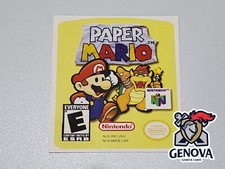 Paper Mario N64 Replacement Game Label Sticker Precut