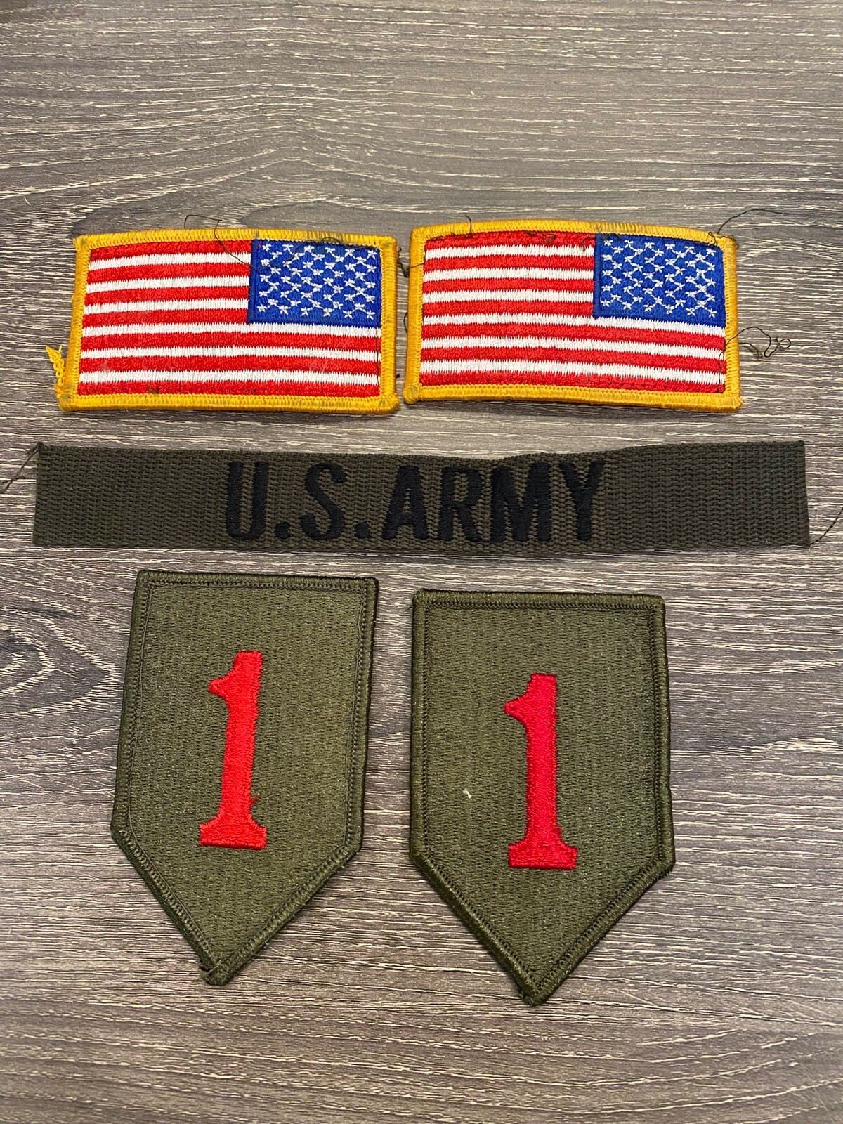 Lot of Military Veteran Patches 1st Infantry Division Big Red One