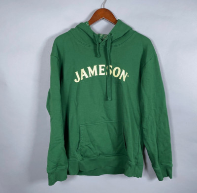 Jameson Whiskey Drawstring Hoodie Adult Large Green Heavyweight Sweatshirt