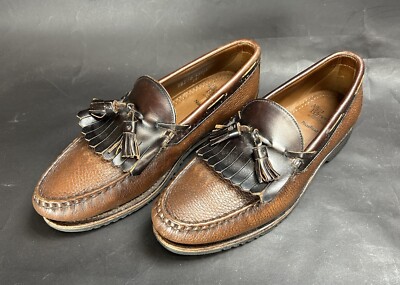 Allen Edmonds Nashua 42253 Brown & Black Tassel Loafers Slip  display picture 1