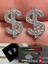 MOISSANITE Real 925 Silver Men Ladies Dollar ...