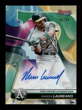 2020 BOWMAN'S RAMON LAUREANO GREEN REFRACTOR ON CARD AUTO /99