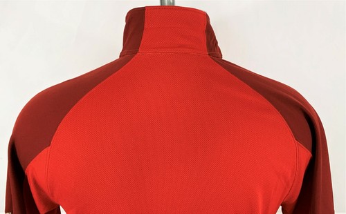 EDDIE BAUER Men's shirt Short Sleeve 1/4 Zip Mock Neck Red Size M - Picture 9 of 12