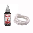 Replacement Stove Fire Rope & Adhesive Glue Door Seal Kit for Wood Burning Stove