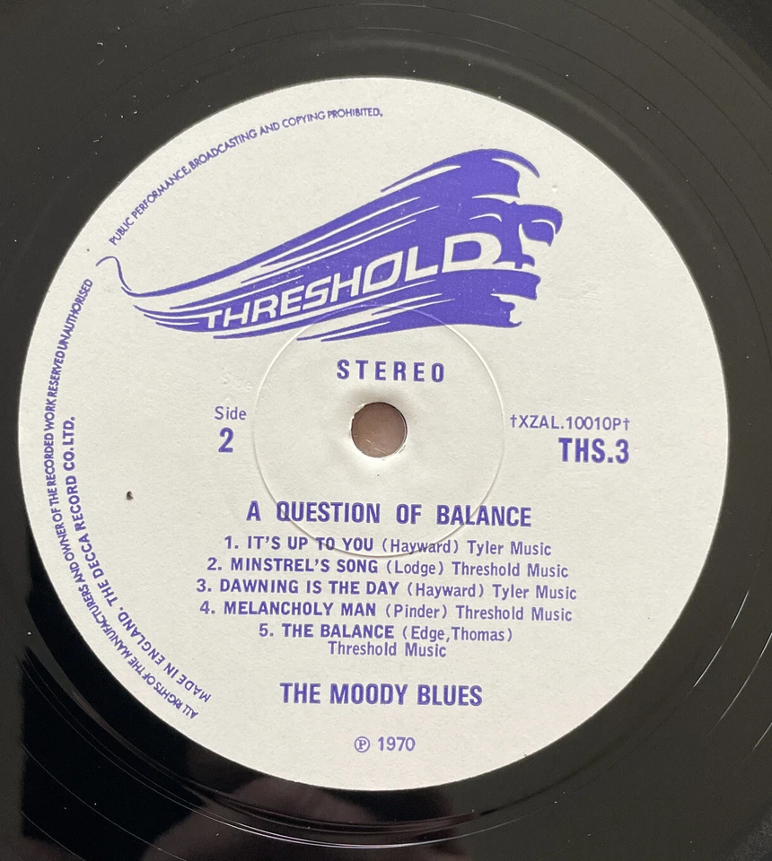 The Moody Of Blues A Question Of Balance 1970 Gatefold Threshold THS 3 Poster - Image 4 of 4