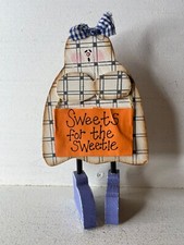 Primitive Country Decor Shelf Sitter Wooden Ghost Trick or Treat Halloween