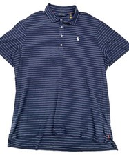 Polo Ralph Lauren Men's Golf Polo Shirt Stretch Lisle Striped Navy Size XL
