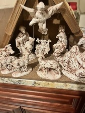 Nativity Creche/ Stable 11 x 17”/Germany/Atlantic mold Figurines