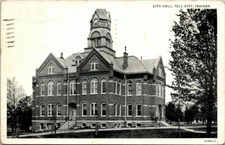 Postcard City Hall Tell City Indiana 1940
